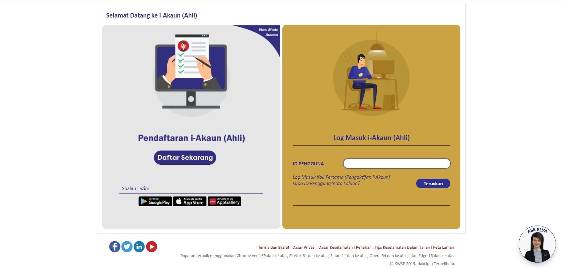 login rasmi KWSP