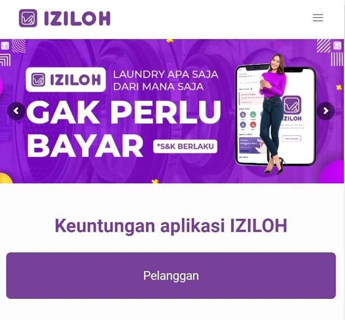aplikasi laundry IZILOH