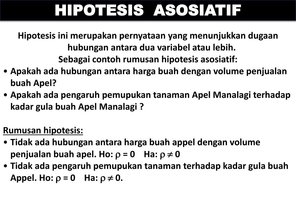 Hipotesis Asosiatif
